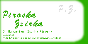 piroska zsirka business card